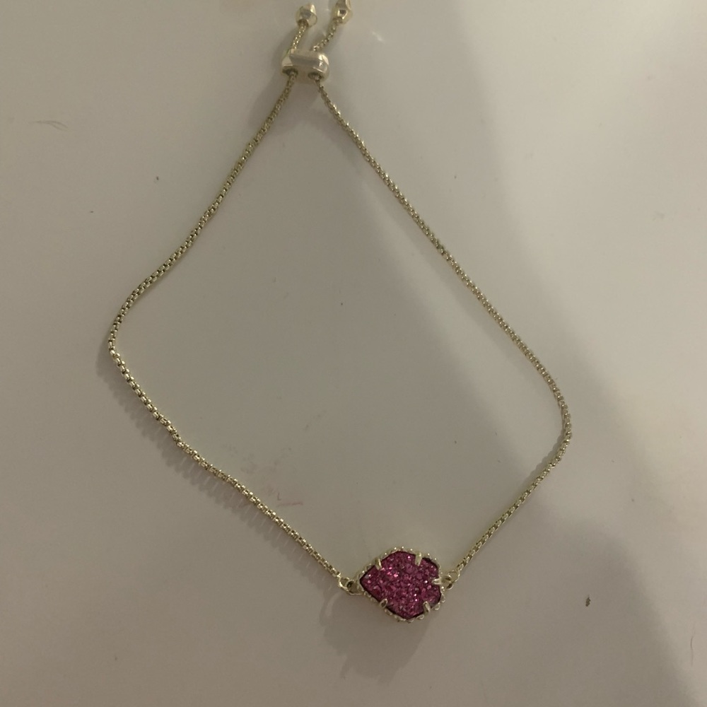 Kendra Scott pink glittery adjustable bracelet